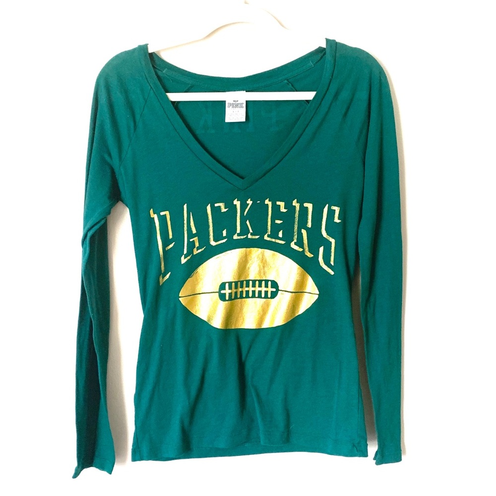 Pink Victoria's secret NFL Green Bay Packers tee